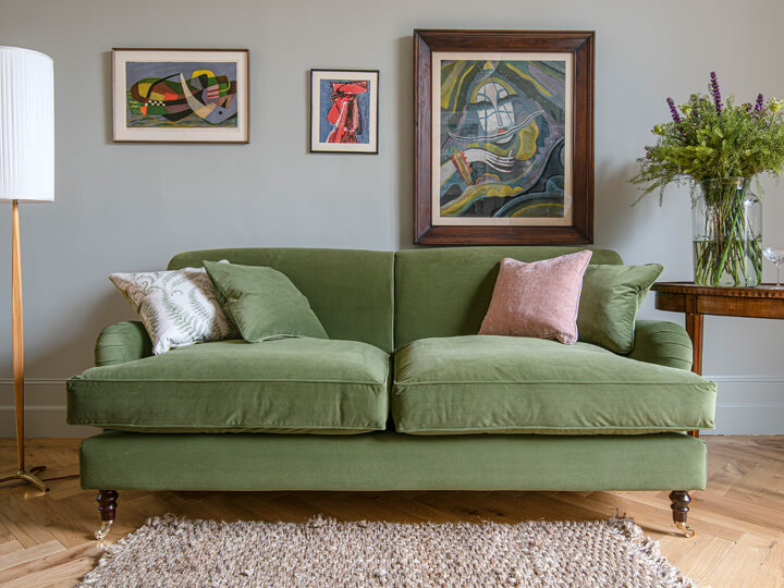 5 Kentwell 4 Seater Sofa in Covertex Passione Olive